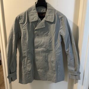 Bluish gray double-breasted coat, size S